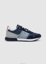 גברים 4N8XB1209 Pepe Jeans חיל הים נעלי ספורט משולבות להעברת סיור