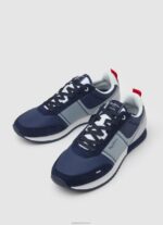 ⁦גברים 4N8XB1209 Pepe Jeans חיל הים נעלי ספורט משולבות להעברת סיור⁩ – תמונה ⁦3⁩