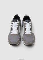 ⁦גברים 4N8XB1210 Pepe Jeans אפור נעלי ספורט משולבות להעברת סיור⁩ – תמונה ⁦2⁩