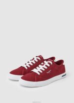 ⁦גברים 4N8XB1211 Pepe Jeans אדום כהה נעלי ספורט בסיסיות של Kenton Road⁩ – תמונה ⁦3⁩