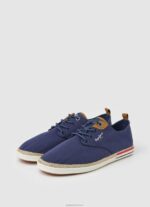 ⁦גברים 4N8XB1212 Pepe Jeans אוקיינוס נעלי ספורט קנבס בלוכר⁩ – תמונה ⁦3⁩