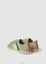 ⁦גברים 4N8XB1215 Pepe Jeans צָבָא נעלי ספורט קנבס בלוכר⁩ – תמונה ⁦4⁩