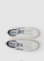 ⁦גברים 4N8XB1216 Pepe Jeans לבן נעלי ספורט קנבס בלוכר⁩ – תמונה ⁦2⁩