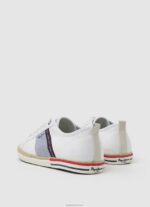 ⁦גברים 4N8XB1216 Pepe Jeans לבן נעלי ספורט קנבס בלוכר⁩ – תמונה ⁦4⁩