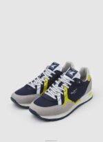 ⁦גברים 4N8XB1217 Pepe Jeans חיל הים נעלי ספורט משולבות בריט⁩ – תמונה ⁦3⁩