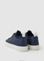 ⁦גברים 4N8XB1222 Pepe Jeans חיל הים נעלי ספורט גרביים מעור יוגי⁩ – תמונה ⁦4⁩
