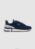 גברים 4N8XB1230 Pepe Jeans חיל הים נעלי ספורט משולבות london pro