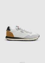 ⁦גברים 4N8XB1237 Pepe Jeans לבן נעלי ספורט משולבות london one⁩ – תמונה ⁦2⁩