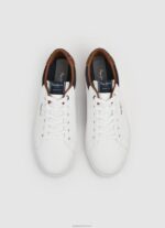 ⁦גברים 4N8XB1238 Pepe Jeans לבן נעלי ספורט משולבות Kenton Court⁩ – תמונה ⁦3⁩