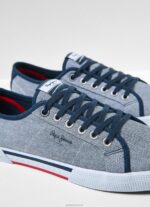 ⁦גברים 4N8XB1240 Pepe Jeans chambray נעלי ספורט בסיסיות של chambray⁩ – תמונה ⁦5⁩