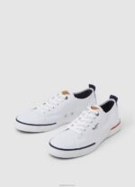 ⁦גברים 4N8XB1244 Pepe Jeans לבן נעלי ספורט בסיסיות חכמות של Kenton⁩ – תמונה ⁦3⁩