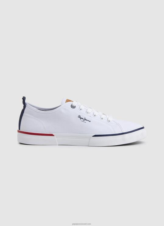 d792d791d7a8d799d79d_4n8xb1244_pepe_jeans_d79cd791d79f_d7a0d7a2d79cd799_d7a1d7a4d795d7a8d798_d791d7a1d799d7a1d799d795d7aa_d797d7.jpg גברים 4N8XB1244 Pepe Jeans לבן נעלי ספורט בסיסיות חכמות של Kenton – תמונה 1