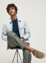 גברים 4N8XB1247 Pepe Jeans אבן שחורה נעלי ספורט מעור קליק תיירותי