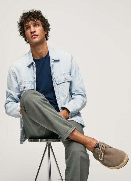 גברים 4N8XB1247 Pepe Jeans אבן שחורה נעלי ספורט מעור קליק תיירותי