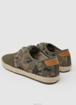 ⁦גברים 4N8XB1249 Pepe Jeans ירוק חאקי נעלי ספורט קליק בלוצ'ר תיירותיות⁩ – תמונה ⁦4⁩