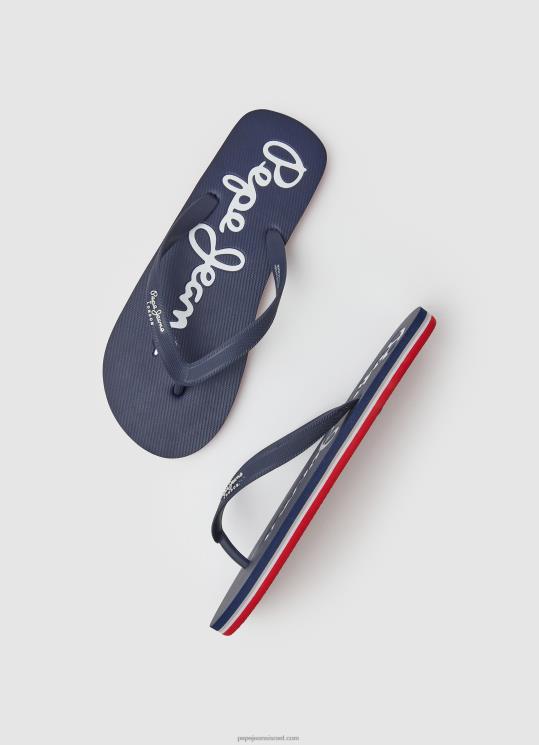 ⁦גברים 4N8XB1258 Pepe Jeans חיל הים bay beach כפכפי חוף בסיסיים⁩ – תמונה ⁦2⁩