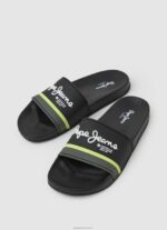 ⁦גברים 4N8XB1261 Pepe Jeans שָׁחוֹר כפכפי חוף פורטובלו מחוון⁩ – תמונה ⁦3⁩