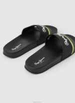 ⁦גברים 4N8XB1261 Pepe Jeans שָׁחוֹר כפכפי חוף פורטובלו מחוון⁩ – תמונה ⁦4⁩