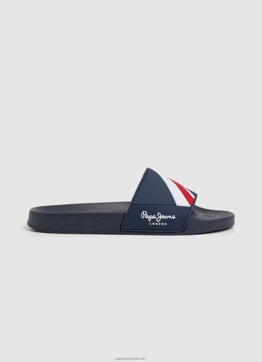 d792d791d7a8d799d79d_4n8xb1264_pepe_jeans_d797d799d79c_d794d799d79d_d79bd7a4d79bd7a4d799_d797d795d7a3_d791d798d7a7d7a1d798d795d7.jpg גברים 4N8XB1264 Pepe Jeans חיל הים כפכפי חוף בטקסטורת המחוון – תמונה 1