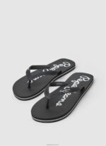 ⁦גברים 4N8XB1265 Pepe Jeans שָׁחוֹר bay beach כפכפי חוף בסיסיים⁩ – תמונה ⁦3⁩
