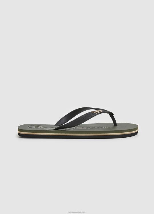 d792d791d7a8d799d79d_4n8xb1268_pepe_jeans_d7a6d6b8d791d6b8d790_d79cd795d792d795_bay_beach_d79bd7a4d79bd7a4d799_d797d795d7a3.jpg גברים 4N8XB1268 Pepe Jeans צָבָא לוגו bay beach כפכפי חוף – תמונה 1