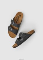 ⁦גברים 4N8XB1271 Pepe Jeans שָׁחוֹר סנדלים אנטומיים כפולים של קנזס⁩ – תמונה ⁦2⁩