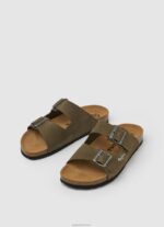 ⁦גברים 4N8XB1278 Pepe Jeans ירוק חאקי סנדלי זמש ביו⁩ – תמונה ⁦3⁩
