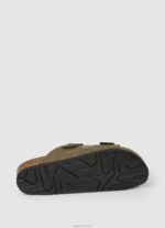 ⁦גברים 4N8XB1278 Pepe Jeans ירוק חאקי סנדלי זמש ביו⁩ – תמונה ⁦5⁩
