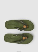 ⁦גברים 4N8XB1280 Pepe Jeans ירוק חאקי כפכפי כפכפי חוף דרום ביץ' קאמו⁩ – תמונה ⁦2⁩