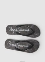 ⁦גברים 4N8XB1284 Pepe Jeans שָׁחוֹר כפכפי חוף בנדנה לווייתן⁩ – תמונה ⁦2⁩