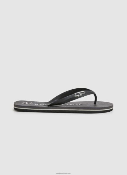 גברים 4N8XB1284 Pepe Jeans שָׁחוֹר כפכפי חוף בנדנה לווייתן