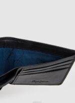 ⁦גברים 4N8XB1296 Pepe Jeans שָׁחוֹר ארנק עור לוגו כולו⁩ – תמונה ⁦3⁩