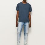 גברים 4N8XB796 Pepe Jeans דֵנִים בקע ג'ינס רגיל בינוני בגזרה דקיקה