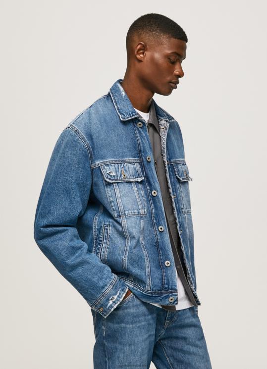 d792d791d7a8d799d79d_4n8xb818_pepe_jeans_d793d6b5d7a0d6b4d799d79d_d796d7a7d798_d792d799d7a0d7a1_d791d79ed799d793d795d7aa_d792d79.jpg גברים 4N8XB818 Pepe Jeans דֵנִים ז'קט ג'ינס במידות גדולות – תמונה 1