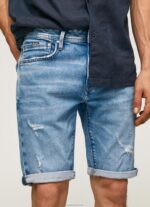 ⁦גברים 4N8XB821 Pepe Jeans דֵנִים מכנסי ג'ינס קצרים בכושר סטנלי⁩ – תמונה ⁦3⁩