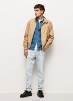 ⁦גברים 4N8XB830 Pepe Jeans גָמָל מעיל הרינגטון מכותנה⁩ – תמונה ⁦3⁩