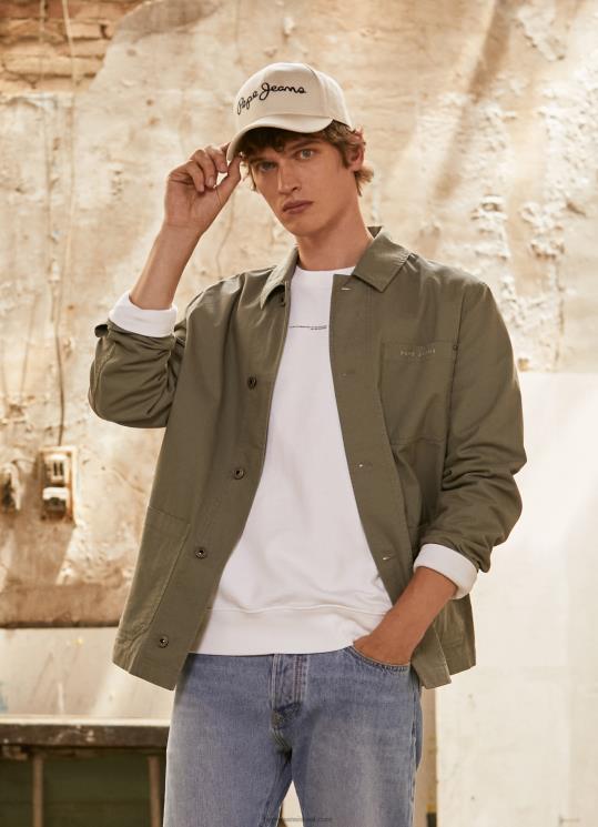 d792d791d7a8d799d79d_4n8xb834_pepe_jeans_d799d6b0d7a6d6b4d799d7a7d6b8d794_d79ed7a2d799d79c_d7a7d7a0d791d7a1_d7a9d799d79ed795d7a9.jpg גברים 4N8XB834 Pepe Jeans יְצִיקָה מעיל קנבס שימושי – תמונה 1