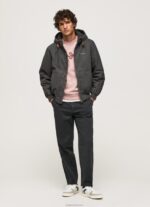 ⁦גברים 4N8XB836 Pepe Jeans שטוף שחור מעיל בטנה פליסה⁩ – תמונה ⁦2⁩