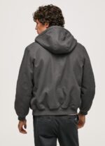 ⁦גברים 4N8XB836 Pepe Jeans שטוף שחור מעיל בטנה פליסה⁩ – תמונה ⁦4⁩