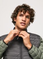 ⁦גברים 4N8XB837 Pepe Jeans שטוף שחור מעיל פוך מרופד⁩ – תמונה ⁦3⁩