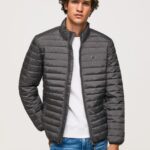 גברים 4N8XB839 Pepe Jeans שטוף שחור מעיל פוך מרופד