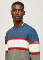 ⁦גברים 4N8XB849 Pepe Jeans יְצִיקָה ג'רסי כותנה בהדפס פסים⁩ – תמונה ⁦3⁩