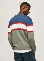 ⁦גברים 4N8XB849 Pepe Jeans יְצִיקָה ג'רסי כותנה בהדפס פסים⁩ – תמונה ⁦4⁩