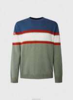 ⁦גברים 4N8XB849 Pepe Jeans יְצִיקָה ג'רסי כותנה בהדפס פסים⁩ – תמונה ⁦5⁩