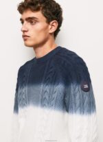 ⁦גברים 4N8XB851 Pepe Jeans לבן ג'רזי סריגת כבל perseo⁩ – תמונה ⁦3⁩