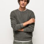 גברים 4N8XB854 Pepe Jeans שטוף שחור ג'רזי כותנה סרוג ופל