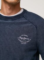 ⁦גברים 4N8XB858 Pepe Jeans אִינדִיגוֹ בחר ג'רזי צווארון מעוגל⁩ – תמונה ⁦3⁩