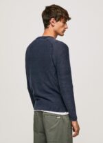 ⁦גברים 4N8XB858 Pepe Jeans אִינדִיגוֹ בחר ג'רזי צווארון מעוגל⁩ – תמונה ⁦4⁩