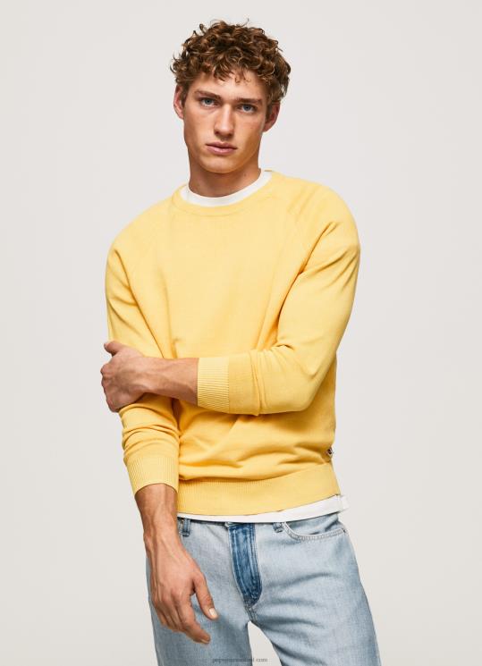 d792d791d7a8d799d79d_4n8xb862_pepe_jeans_d796d795d794d7a8_d7a6d795d795d790d7a8d795d79f_d7a2d792d795d79c_d792d7a8d796d799_d79bd79.jpg גברים 4N8XB862 Pepe Jeans זוהר צווארון עגול ג'רזי כותנה – תמונה 1