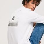 גברים 4N8XB867 Pepe Jeans לבן מגשר להדפסת תמונות